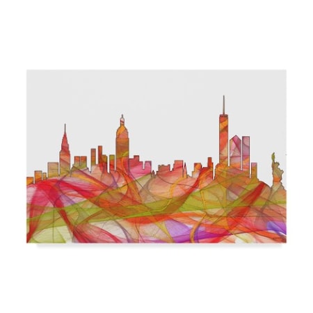 Marlene Watson 'New York NY Swirl' Canvas Art,12x19